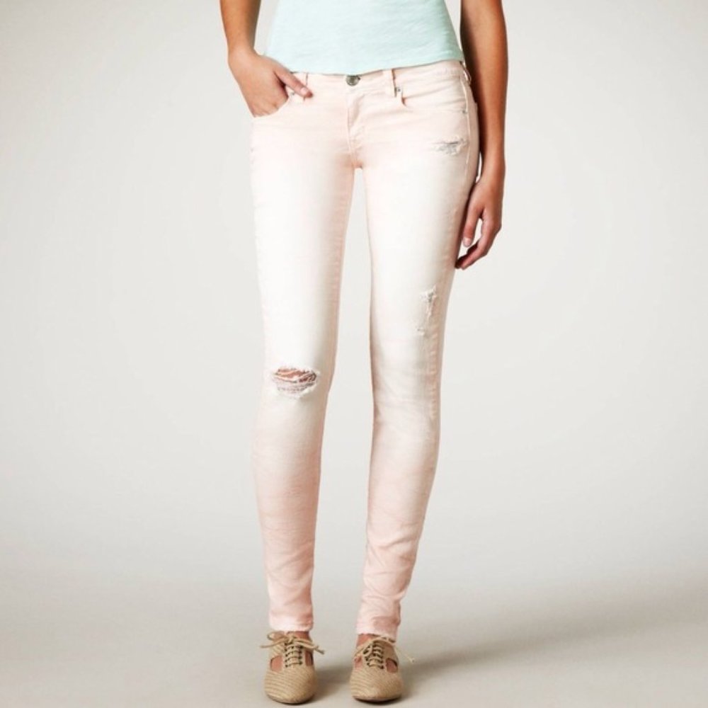American Eagle Pink Tiedye Jeggings
